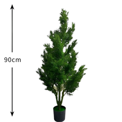 De Gardenia Cyprus Plant – 90 cm Tall Artificial Plant Without Pot | Lifelike Faux Greenery for Home & Office Décor