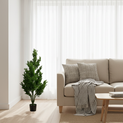 De Gardenia Cyprus Plant – 90 cm Tall Artificial Plant Without Pot | Lifelike Faux Greenery for Home & Office Décor