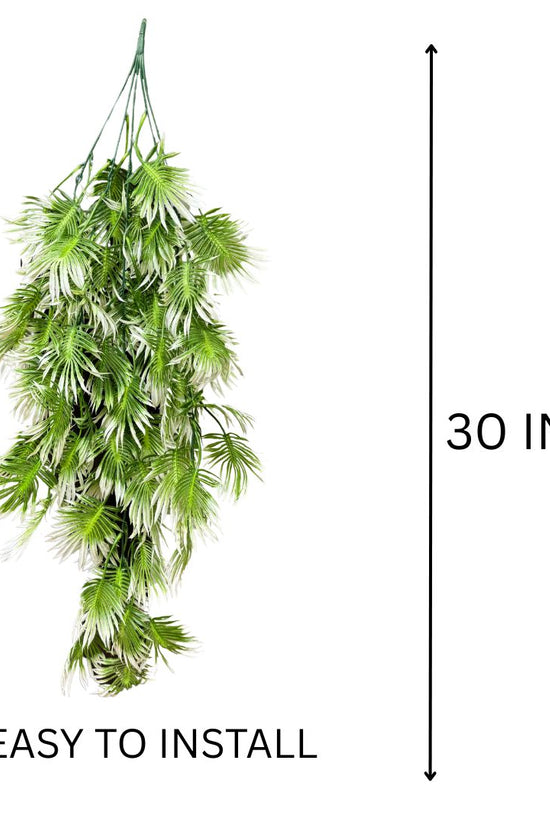 De Gardenia Artificial Hanging Plant with Basket – Realistic Green Leaves & Creepers for Home, Living Room & Wall Decoration