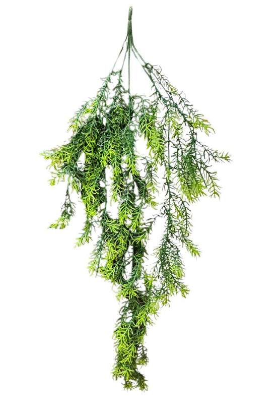 De Gardenia Artificial Hanging Plant with Basket – Realistic Green Leaves & Creepers for Home, Living Room & Wall Decoration