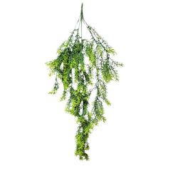 De Gardenia Artificial Hanging Plant with Basket – Realistic Green Leaves & Creepers for Home, Living Room & Wall Decoration