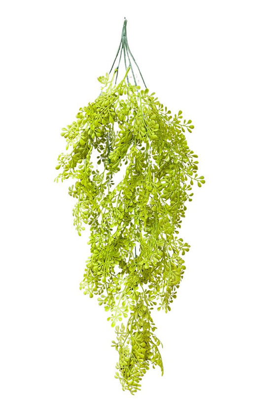 De Gardenia Artificial Hanging Plant with Basket – Realistic Green Leaves & Creepers for Home, Living Room & Wall Decoration