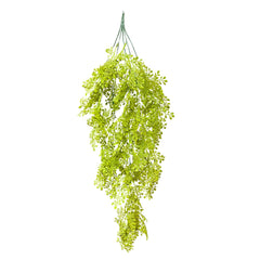 De Gardenia Artificial Hanging Plant with Basket – Realistic Green Leaves & Creepers for Home, Living Room & Wall Decoration