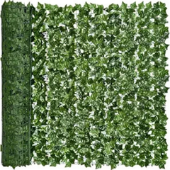 De Gardenia Artificial Faux Ivy Leaf Mat – 1m x 3m Dark Green Privacy Fence Panel for Wall Decor, Vertical Garden, Balcony & Backdrop Decoration