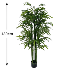 De Gardenia Bamboo Plant with Pot – 180 cm Tall Artificial Plant | Lifelike Faux Tropical Greenery for Home & Office Décor