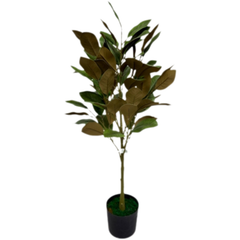De Gardenia Rubber Leaves Mix – 95 cm Tall Artificial Plant | Lifelike Faux Indoor & Outdoor Décor Without Pot