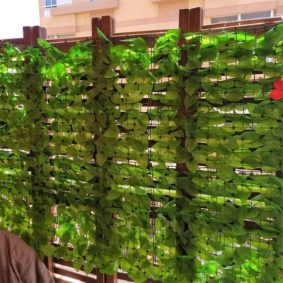 De Gardenia Artificial Ivy Leaf Mat – 1m x 3m Faux Green Privacy Fence Panel for Wall, Balcony, Vertical Garden & Backdrop Decoration