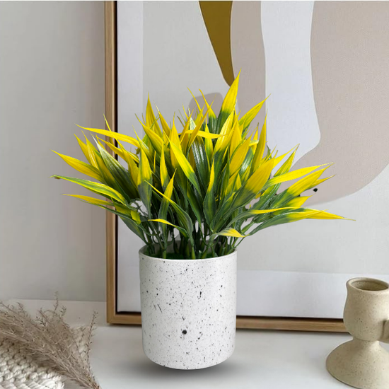 De Gardenia Artificial Rubber Plant – Small Faux Potted Plant for Tabletop, Home, Bathroom & Office Décor | Indoor Decorative Greenery