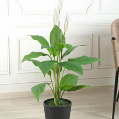 De Gardenia 105CM Artificial Spathe Plant (Orange/Pink/White) – Tall Decorative Faux Flowering Plant for Home, Office & Event Décor