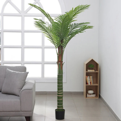 De Gardenia Areca Palm – 180 cm Tall Artificial Plant with 9 Lifelike Leaves Without Pot | Faux Tropical Greenery for Home & Office