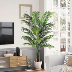 De Gardenia Areca Palm X2 – 150 cm Tall Artificial Plant Without Pot | Lifelike Faux Tropical Greenery for Home & Office