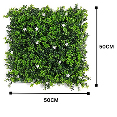 De Gardenia 50x50 cm Artificial Greenery Wall Panel – Lush Faux Vertical Garden Mat for Wall, Balcony & Home Décor
