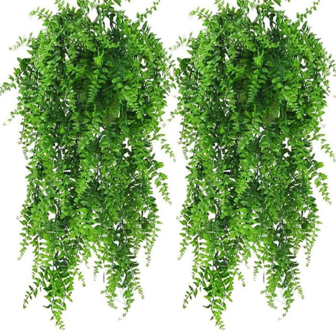 De Gardenia Artificial Hanging Vines – Faux Willow Leaf Garland for Wall, Balcony & Event Décor | Realistic Trailing Greenery for Home, Office & Festive Styling