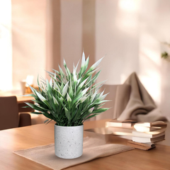 De Gardenia Artificial Rubber Plant – Small Faux Potted Plant for Tabletop, Home, Bathroom & Office Décor | Indoor Decorative Greenery