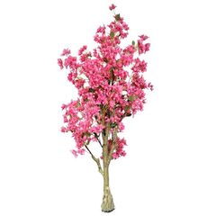 De Gardenia Artificial Bougainvillea Tree – 5.7 Feet Tall | Faux Flowering Tree with Pink Blooms for Home, Balcony & Office Décor | Indoor Outdoor UV Resistant Decorative Plant Without Pot