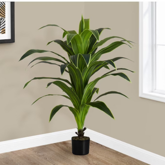 De Gardenia 120CM Artificial Dracaena Green Plant (Without Pot) – Tall Lifelike Decorative Plant for Home, Office & Indoor Décor