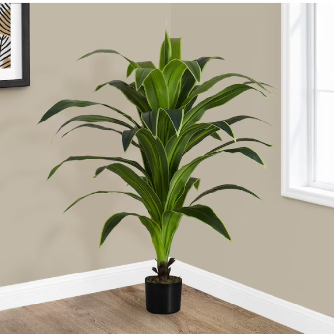 De Gardenia 120CM Artificial Dracaena Green Plant (Without Pot) – Tall Lifelike Decorative Plant for Home, Office & Indoor Décor