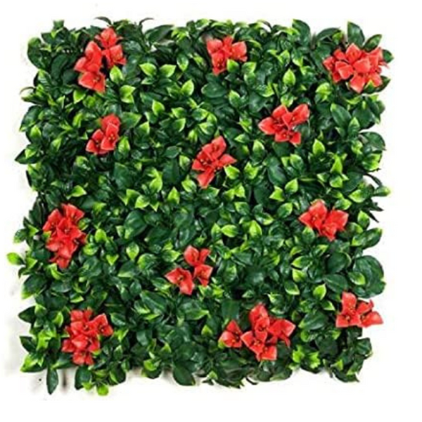 De Gardenia 50x50 cm Artificial Greenery Wall Panel – Lush Faux Vertical Garden Mat for Wall, Balcony & Home Décor