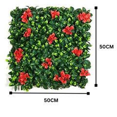 De Gardenia 50x50 cm Artificial Greenery Wall Panel – Lush Faux Vertical Garden Mat for Wall, Balcony & Home Décor