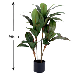 De Gardenia 90CM Artificial Red-Green Dracaena Plant with Pot (X4 Stems) – Lifelike Decorative Plant for Home, Office & Indoor Décor