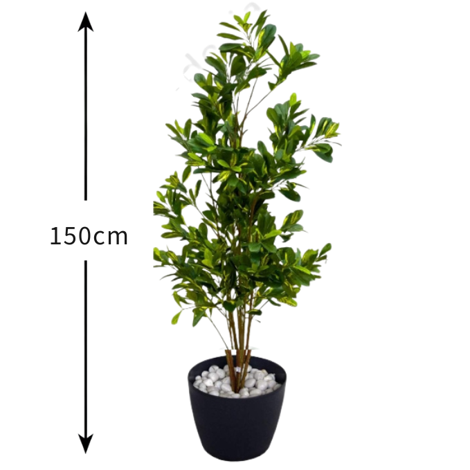 De Gardenia 150CM Artificial Schefflera Plant (Without Pot) – Lifelike Tall Decorative Green Plant for Home, Office & Indoor Décor