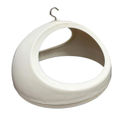 De Gardenia Round Hanging Planters with Metal Chain | White Crystal Plastic Flower Pots for Home, Garden & Balcony | Stylish Indoor & Outdoor Hanging Baskets – Pack of 4, 5 & 6