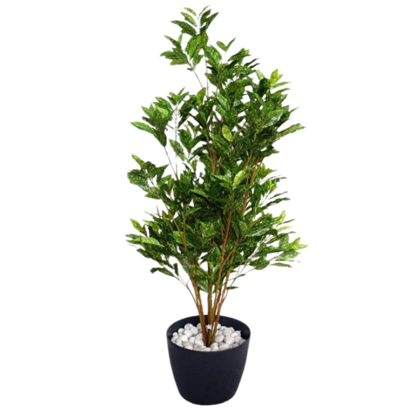 De Gardenia 150CM Artificial Croton White/Gray (Without Pot) – Lifelike Tall Decorative Plant for Home, Office & Indoor Décor