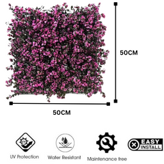 De Gardenia 50x50 cm Artificial Greenery Wall Panel – Lush Faux Vertical Garden Mat for Wall, Balcony & Home Décor