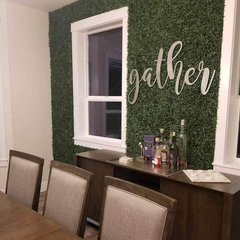 De Gardenia 2 Pieces 24"x16" Artificial Boxwood Panels – Faux Grass Wall Panels for Green Wall Decor, Fence, Garden, Wedding & Backyard Decoration