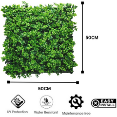 De Gardenia 50x50 cm Artificial Greenery Wall Panel – Lush Faux Vertical Garden Mat for Wall, Balcony & Home Décor