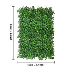 De Gardenia 2 Pieces 24"x16" Artificial Boxwood Panels – Faux Grass Wall Panels for Green Wall Decor, Fence, Garden, Wedding & Backyard Decoration