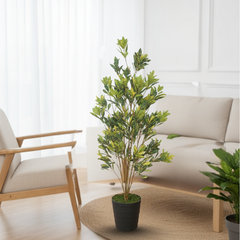 De Gardenia 150CM Artificial Croton Yellow Plant (Without Pot) – Lifelike Tall Decorative Plant for Home, Office & Indoor Décor