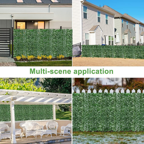 De Gardenia Artificial Faux Ivy Leaf Mat – 1m x 3m Dark Green Privacy Fence Panel for Wall Decor, Vertical Garden, Balcony & Backdrop Decoration