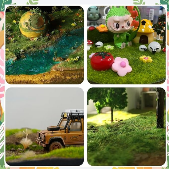 De Gardenia 100g Artificial Moss Grass Powder – Green Simulated DIY Material for Mini Fairy Garden, Landscape Design & Craft Decoration