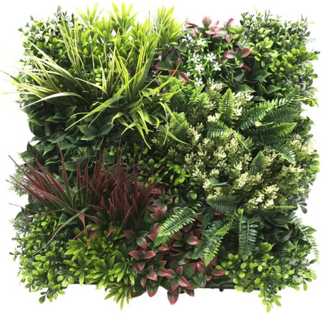 De Gardenia 50x50 cm Artificial Greenery Wall Panel – Lush Faux Vertical Garden Mat for Wall, Balcony & Home Décor