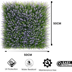 De Gardenia 50x50 cm Artificial Greenery Wall Panel – Lush Faux Vertical Garden Mat for Wall, Balcony & Home Décor