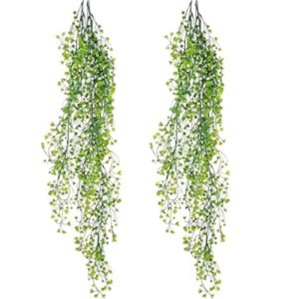 De Gardenia Artificial Hanging Vines – Realistic Willow Leaf Faux Greenery Garland for Home, Office & Festive Decoration