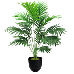 De Gardenia Artificial Areca Palm Plant – 75 cm Tall Faux Palm Tree with 18 Turtle Leaves | Without Pot | Indoor & Outdoor Décor for Home & Office