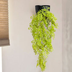 De Gardenia Artificial Hanging Plant with Basket – Realistic Green Leaves & Creepers for Home, Living Room & Wall Decoration