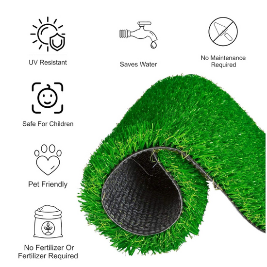 De Gardenia 35MM Artificial Grass Carpet – 6.6 × 6 ft | Waterproof & UV-Resistant Lawn Mat for Balcony, Garden & Indoor Use