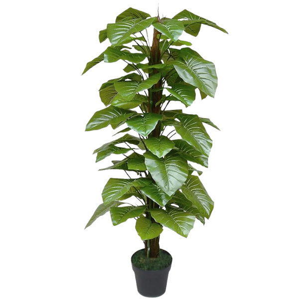 De Gardenia 110CM Big Artificial Pothos with Moss Stick (Without Pot) – Lifelike Tall Climbing Plant for Home & Office Décor