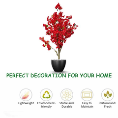 De Gardenia Artificial Bougainvillea Tree – 5.7 Feet Tall | Faux Flowering Tree with Pink Blooms for Home, Balcony & Office Décor | Indoor Outdoor UV Resistant Decorative Plant Without Pot