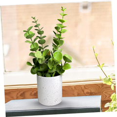 De Gardenia Artificial Rubber Plant – Small Faux Potted Plant for Tabletop, Home, Bathroom & Office Décor | Indoor Decorative Greenery