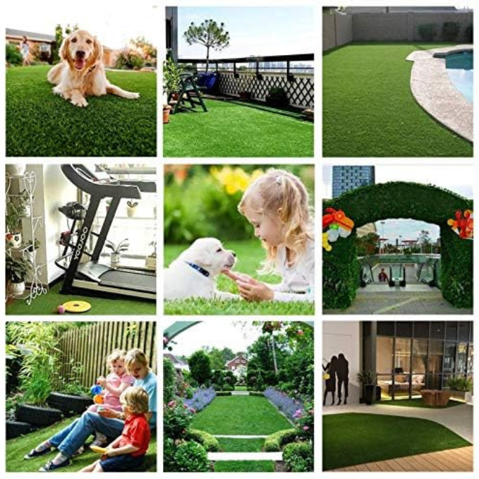 De Gardenia 40MM Artificial Grass Carpet – 6.6 × 9 ft | Thick & Realistic Green Turf for Balcony, Garden & Outdoor Use | Waterproof & UV-Resistant