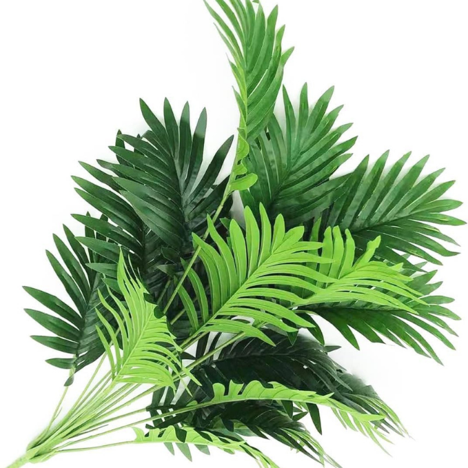 De Gardenia Artificial Areca Palm Plant – 75 cm Tall Faux Palm Tree with 18 Turtle Leaves | Without Pot | Indoor & Outdoor Décor for Home & Office