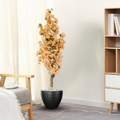 De Gardenia Artificial Bougainvillea Tree – 5.7 Feet Tall | Faux Flowering Tree with Pink Blooms for Home, Balcony & Office Décor | Indoor Outdoor UV Resistant Decorative Plant Without Pot