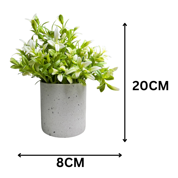 De Gardenia Artificial Rubber Plant – Small Faux Potted Plant for Tabletop, Home, Bathroom & Office Décor | Indoor Decorative Greenery