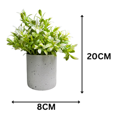 De Gardenia Artificial Rubber Plant – Small Faux Potted Plant for Tabletop, Home, Bathroom & Office Décor | Indoor Decorative Greenery