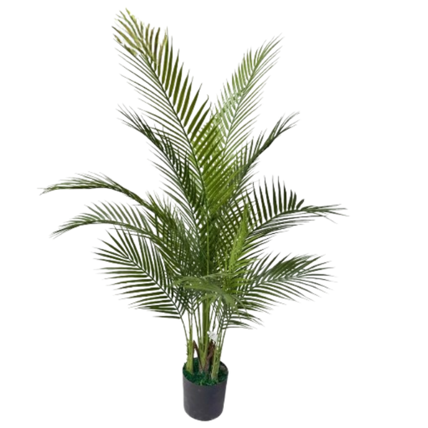 De Gardenia 120CM Artificial Areca Palm X4 (18 Leaves, Without Pot) – Lifelike Tropical Plant for Home & Office Décor