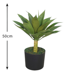 De Gardenia Agave – 50 cm Tall Artificial Plant | Lifelike Faux Succulent Without Pot for Home & Office Décor